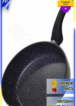Dm сковорода-сотейник fissman з специфікація 2.2 мармуровим антипригарним покриттям 28см для смаження spe|lz