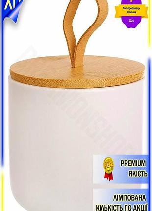 Dm керамическая банка для спецификация 2.2 хранения сыпучих продуктов 550мл ceram-bamboo с бамбуковой spe|lz