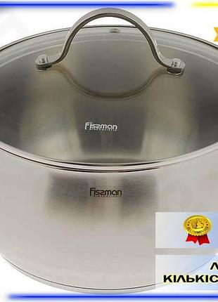 Dm каструля fissman з специфікація 2.2 нержавіючої сталі 3,5л пузата для готування та гасіння страв жа spe|lz