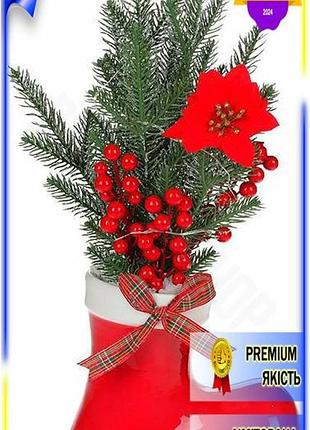 Dm декоративная композиция сапожок спецификация 2.2 с led подсветкой керамическая для новогоднего деко spe|lz