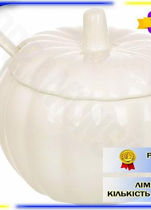 Dm сахарница фарфоровая nouvelle спецификация 2.2 home тыква 250мл с ложкой для сахара и соуса емкость spe|lz