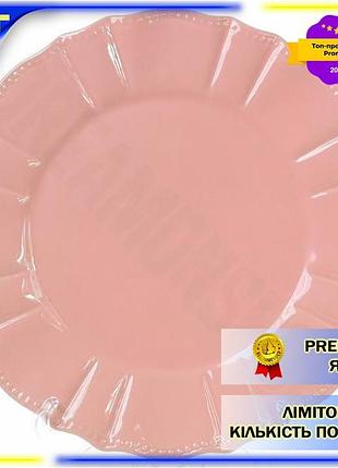 Dm набір обідніх тарілок специфікація 2.2 leeds ceramics sun 6 штук рожеві кам'яна кераміка для сервір spe|lz