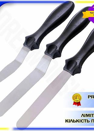 Dm набір кондитерських шпателів специфікація 2.2 empire 3 шт 220мм для мастики та глазурі з нержавіючо spe|lz