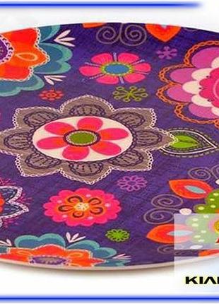 Dm тарілка плоска fissman специфікація 2.2 із бамбукового волокна ø25 см для сервірування столу посуд spe|lz