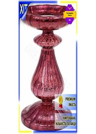 Dm подсвечник стеклянный mairenn спецификация 2.2 бордо 10.8х24см для интерьера домашний декор для све spe|lz