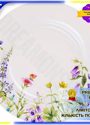 Dm тарілки обідні порцелянові специфікація 2.2 floral 27см набір 6 штук для сервірування столу посуд д spe|lz