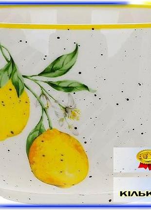 Dm піала керамічна соковиті специфікація 2.2 лимони 500мл салатник для сервірування столу посуд для ку spe|lz
