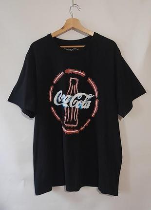 Черная мужская футболка coca cola размер л