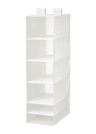 Підвісний модуль, 6 перегородок, білий, 35x45x125 см
