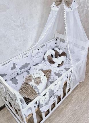 Красивый комплект постель детская в кроватку