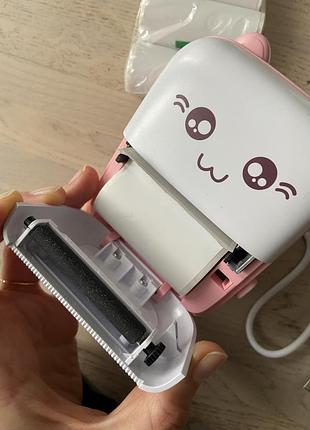 Мини принтер печатает с телефона ч/б portable mini printer