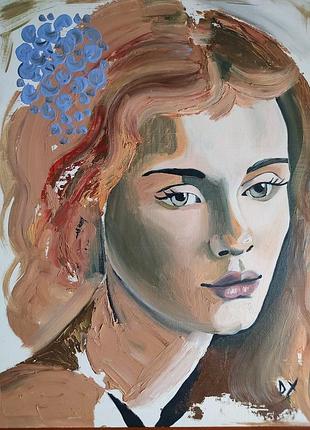 Девушка с виноградом масляные краски