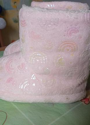 Фірмові милі теплі тапульки капці для дівчаток р. 6-23- приблизно 15 см.