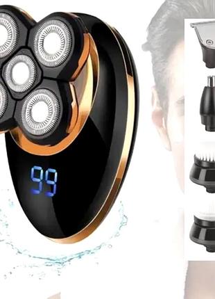 Триммер для стрижки висков, электробритва для бритья под ноль (5в1), машинка для стрижки щетины, nst