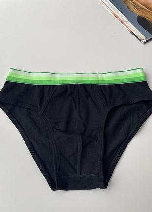 Труси чорні бавовняні з яскравою резинкою primark