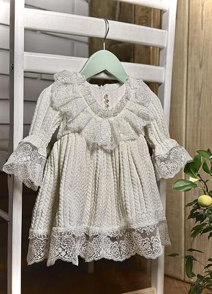 Набір для хрестин, сукня, штанці, кепсик