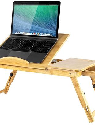 Таця підставка на ліжко, таця зі складаними ніжками, таця на ліжко (бамбуковий), nst