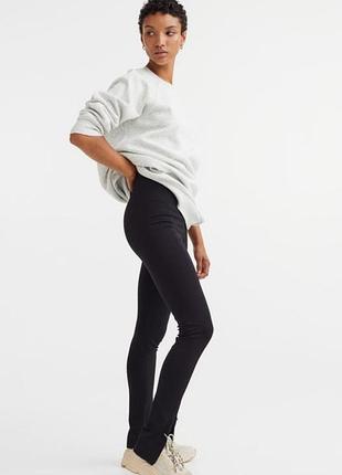 Брюки леггинсы спреда разрезы на замочке