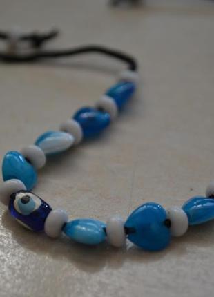 Фенечка с глазом, назар, турецкий глаз, защита от сглаза, амулет