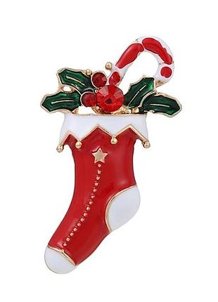 Брош dobroznak merry christmas and happy new year (8190)