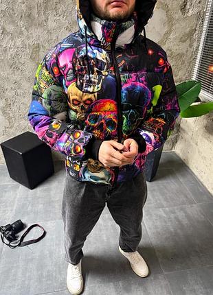 Чоловічий пуховик з капюшоном преміум якості,тепла куртка на зиму, верхній зимовий одяг