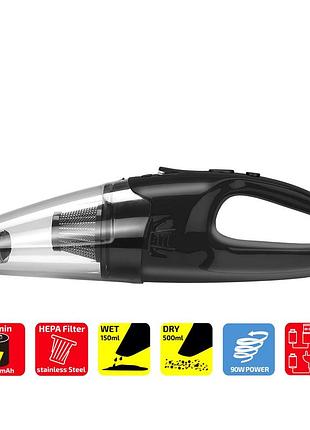 Мініпилосос автомобільний heyner (німеччина) 90w/2500ma, переносний пилосос для машини, nst