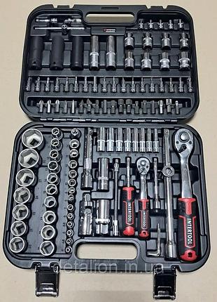 Домашний набор инструментов в пластиковом кейсе 111ед, чемодан инструментов для машины, nst