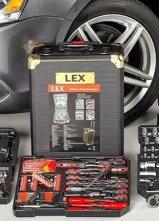 Набор инструментов ключи 186ед lex (польша), набор инструментов ключи и головки, nst