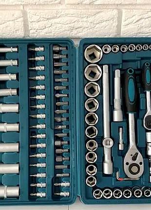 Набір ріжково накидних ключів 108ед euro craft (польща), набір інструментів у машину, nst