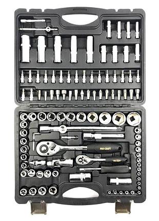 Набір комбінованих ключів із тріскачкою 108ед procraft (німеччина), nst