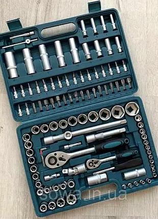 Набір інструментів для ремонту автомобіля 108ед euro craft (польща), набір ключів для ремонту авто, nst