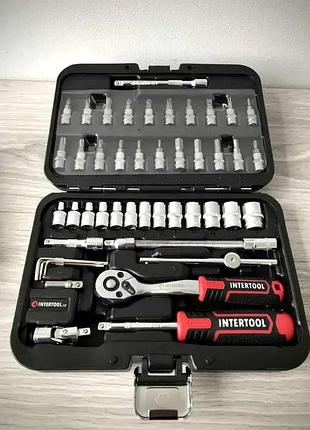 Набор разных ключей, комплект инструментов для мастеров 46ед, набор ключей для ремонта, nst