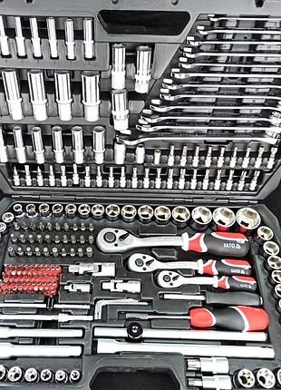 Набір гайкових ключів із тріскачкою, набір гайкових ключів для автомобіля 216ед yato (польща), nst