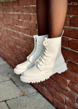 Dr. martens 1460 white lux lasd женские ботинки мартинсы наложенный платёж купить
