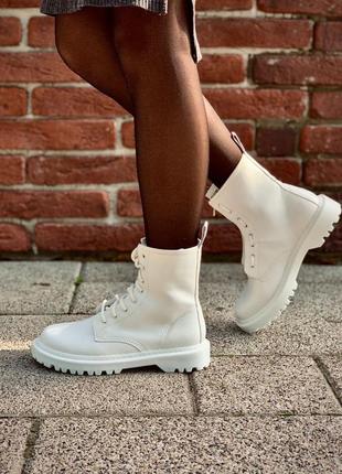 Dr. martens 1460 white lux lasd жіночі черевики мартинсы післяплата купити8 фото