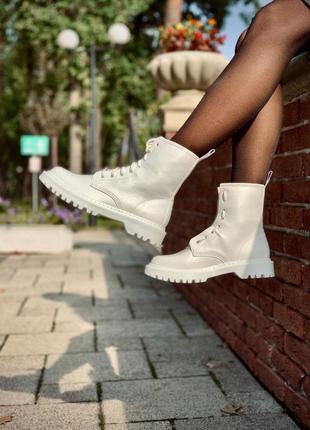 Dr. martens 1460 white lux lasd жіночі черевики мартинсы післяплата купити6 фото