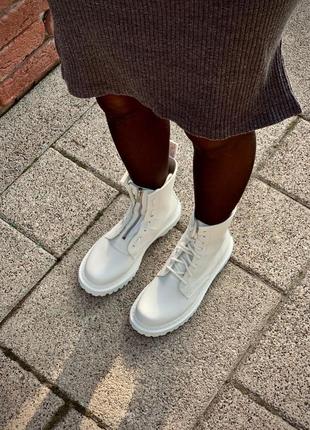 Dr. martens 1460 white lux lasd жіночі черевики мартинсы післяплата купити9 фото