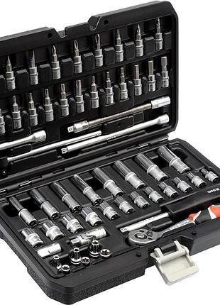 Набір ключів для автомобіля з торцевими головками 56ед yato (польща), nst