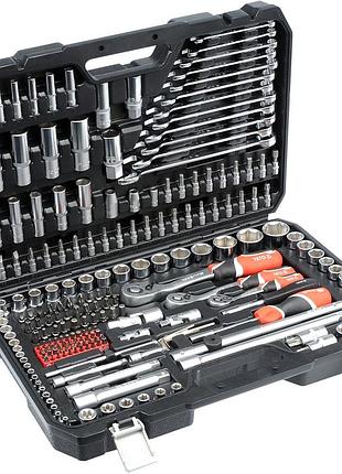 Набір ключових інструментів у валізі 216ед yato (польща), набір різних інструментів у валізі, nst