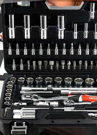 Набор разных инструментов в чемодане, набор ключевых инструментов в чемодане 94ед yato (польша), nst