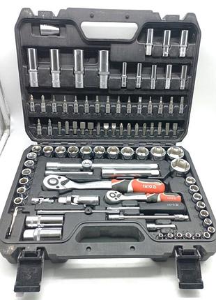 Набір гайкових ключів для авто, набір ключів гайкових із тріскачкою 94ед yato (польща), nst