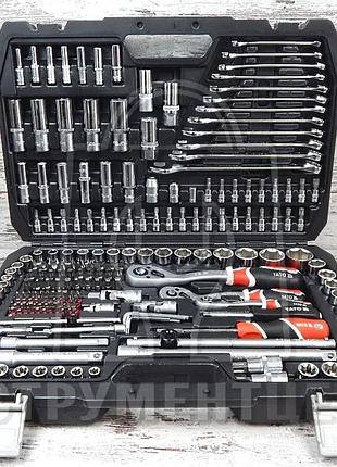 Набір інструментів професійний для дому 216ед yato (польща), дорожній набір інструментів у кейсі, nst