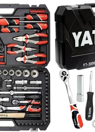 Комплект инструмента для ремонта авто с насадками 122ед yato (польша), nst
