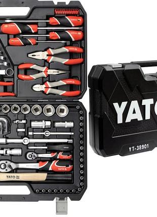 Набор ключей и головок для автомобиля 122ед yato (польша), nst