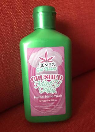 Травяной гель для мытья рук hempz crushed minty taffy herbal hand wash limited edition1 фото