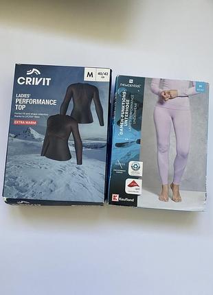 Комплект термобілизни з зональною терморегуляцією для жінки crivit женское зональное бесшовное термобелье термо комплект термо лосины синий малиновый