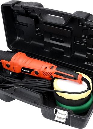 Полировальная машинка для фар, полировальная машина с регулировкой оборотов 720 вт/ 150 мм yato, nst