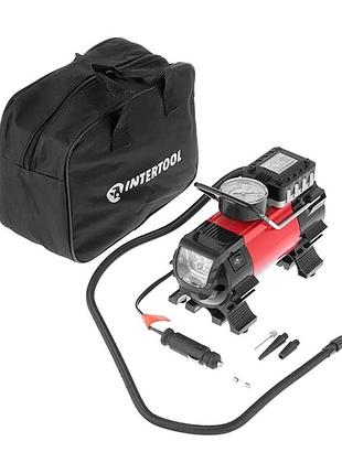Автомобильный компрессор от прикуривателя (20л/мин) intertool, nst