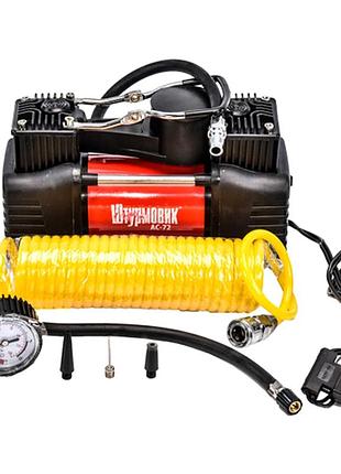 Насос в машину от прикуривателя (90л/ 150psi/ 25amp), насос двухпоршневой автомобильный, nst