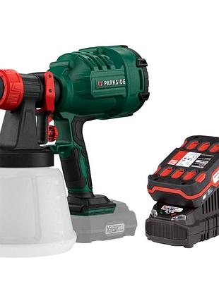 Електричний пульверизатор для стін і стель акумуляторний parkside (гермінія), nst